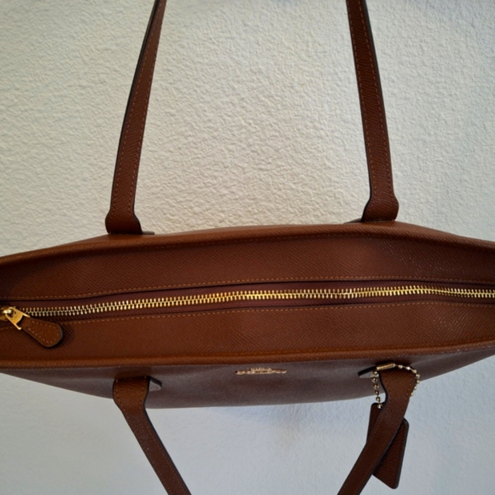Coach Brown Leather Tote Bag - Picture 5 of 7